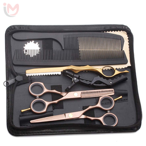 Ensemble d'outils de coiffure professionnels de haute qualité personnalisables, ciseaux, peigne, tondeuse, acier inoxydable, durable, kit de barbier, toilettage - Product Image 6
