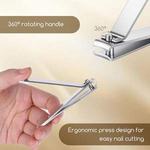 Coupe-ongles robuste en acier au carbone, nouveau design, à mâchoires larges, pour ongles épais des doigts, hommes et femmes, logo personnalisé, OEM - Product Image 2