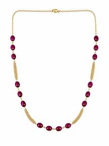 Custom Rhodium Plated <b>Necklace</b> <b>Ruby</b> Red Gemstone Oval Bead Multi Strand Chain Station Collar Fine Women Luxury Bridal Jewelry - Product Image 2