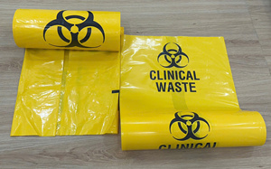 Bolsas de Plástico Amarillas para Residuos Biológicos, Bolsas para Eliminación de Residuos Médicos, Resistentes a Fugas, Bolsas para Basura Peligrosa - Product Image 2