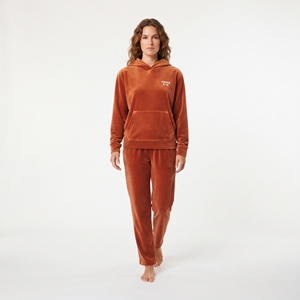 Conjunto Deportivo de Terciopelo para Mujer, Sudadera con Capucha y Pantalones Jogger, Conjunto Informal de Dos Piezas para Invierno - Product Image 3