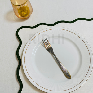 Manteles Individuales de Lino Blancos y Verdes al por Mayor, Manteles con Borde Festoneado, Manteles Ecológicos de Lino, Manteles Personalizados para Mesa de Comedor - Product Image 3