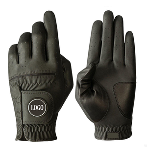Gants de golf pour hommes en cuir véritable Tombola Sports, main gauche/droite, doux, respirants, en peau de mouton pure, légers, antidérapants, avec fermeture velcro - Product Image 4