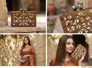 Bolso de Mano de Madera con Incrustaciones de Madreperla de Primera Calidad, con Sofisticada Artesanía, para Bodas, Recepciones y Eventos Festivos - Product Image 6