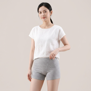 Shorts de sport pour femmes en nylon respirant sans couture, taille mi-haute, couleur unie, coupe confortable, gris, blanc, noir, écologiques - Product Image 5