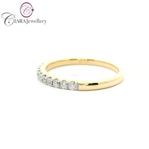 แหวนแต่งงานสีทอง18K คลาสสิกประดับเพชรธรรมชาติสีขาว/เหลือง/โรสโกลด์สำหรับงานหมั้นและโอกาสในการให้เป็นของขวัญ - Product Image 4