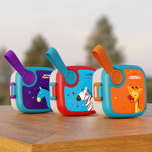 Kids Stainless Steel Lunch Box Portable Square Food Container with Spoon <b>Scissors</b> Leak Proof for School - Product Image 5