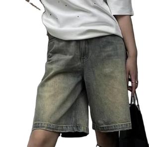 Short en jean femmes loisirs Streetwear taille haute Style été genou Simple confortable étudiants vêtements nouveau - Product Image 1