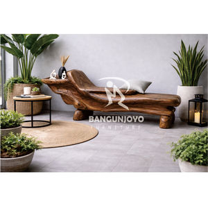 Adjustable Solid Suar Wood <b>Bench</b> with Storage and Wood Carving Modern Design for Living Room Hotel or Apartment - Product Image 4