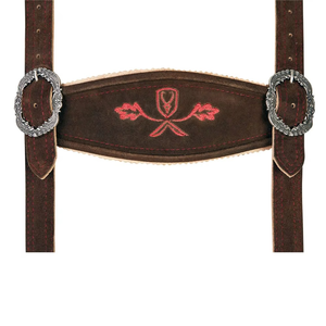 Traditional German Lederhosen Solid Embroidery Suspenders Eco-Friendly Quick Dry Authentic Handmade Bavarian Leather Shorts - Product Image 6