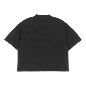 เสื้อยืดโอเวอร์ไซส์สตรีทแวร์สีซีดสไตล์ลำลองสำหรับผู้ชาย ทรงหลวมใส่สบายสำหรับฤดูร้อน ผลิตจากผ้าฝ้าย 100% เป็นมิตรต่อสิ่งแวดล้อม ทรงบ็อกซี่แบบครอป - Product Image 5