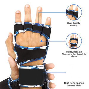 แผ่นรองมือยิมนีโอพรีนกันลื่นน้ำหนักเบาแบบปรับได้ สำหรับด้ามจับแบบตรง/แบบโค้ง ปรับแรงต้านได้ เหมาะสำหรับยกน้ำหนักทุกเพศ - Product Image 6