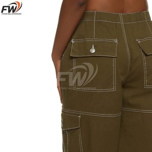 Pantalones Cargo de Cintura Alta para Hombre, Pantalones Jogger Cargo Casuales y Transpirables con Múltiples Bolsillos, Pantalones de Trabajo para Exteriores con Frente Plano - Product Image 2