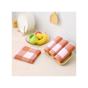 Chiffon de nettoyage de cuisine en microfibre rose lavable, super absorbant, lingette de cuisine réutilisable, écologique, fabricant en gros - Product Image 4