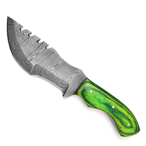 Couteau de chasse et de survie à lame fixe, fait main, en acier Damas, très demandé, en vente - Product Image 4