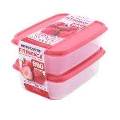 Récipient de stockage des aliments rose Fit-In 600 2P - Product Image 1
