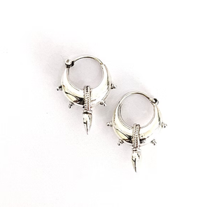 Pendientes de Aro Minimalistas JAIPUR SILVER de Plata de Ley 925 de 7.5 Gramos con Punta Lisa, Acabado Antiguo, Joyería para Uso Diario - Product Image 2