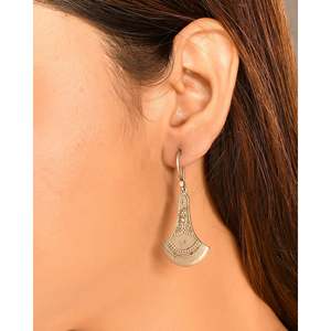 Pendientes de Plata con Diseño de Gota de Moda Meera Jaipur Paankhi - Product Image 1