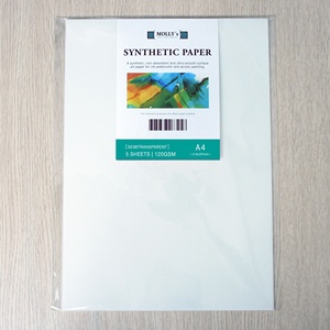 สีหมึกแอลกอฮอล์กระดาษสังเคราะห์ A3ของ Molly สีใสเคลือบโลโก้แบบไม่เคลือบบรรจุภัณฑ์เยื่อพิมพ์ของขวัญที่สมบูรณ์แบบ - Product Image 5