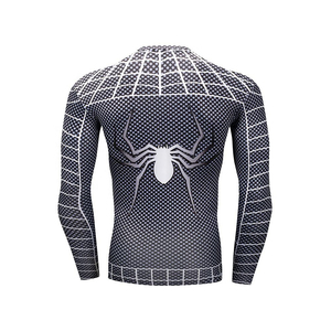 เสื้อรัดรูปแขนยาวสำหรับผู้ชาย น้ำหนักเบา สำหรับฤดูร้อน ป้องกันรังสียูวี เหมาะสำหรับออกกำลังกาย ผลิตจากโพลีเอสเตอร์ 100% สไตล์สปอร์ต สำหรับผู้ใหญ่และเด็กผู้ชาย - Product Image 2