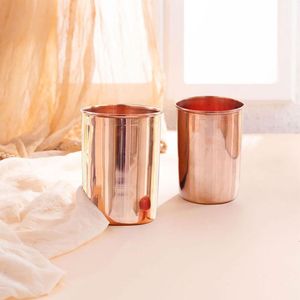 <b>Copper</b> glasses premium dining serveware ayurvedic wellness cups eco friendly reusable durable for elegant <b>table</b> setting - Product Image 5