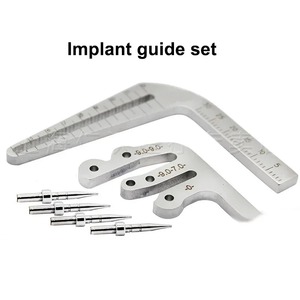 Juego de guías quirúrgicas dentales de ametrina, de acero inoxidable, ajustables, para posicionamiento y localización oral de implantes, regla de perforación - Product Image 4