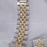 Reloj de pulsera con diamante cultivado en laboratorio con certificación IGI, color D, VVS1, de precisión artesanal, joyería de lujo para comercio global.