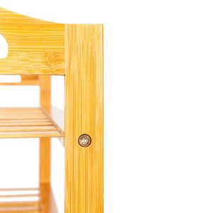 Scarpiera in bambù a 12 ripiani e 4 livelli, salvaspazio, colore legno, mobile per la casa per riporre le scarpe - Product Image 5
