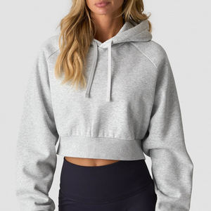 Nueva Colección Sudadera Corta Informal Ligera de Algodón con Logotipo Personalizado, Diseño Nuevo, Estampado y Colorido para Mujer, Venta al Por Mayor - Product Image 2