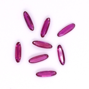 Rubis naturels de Bangkok, ovales longs calibrés 8x2,5 mm, pierres précieuses de rubis naturelles facettées pour la fabrication de bijoux, prêtes à l'emploi - Product Image 4