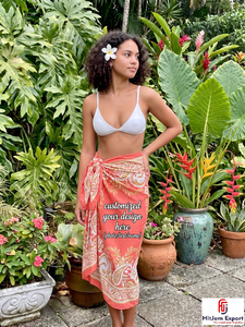 Pareo Hawaiano Polinesio Personalizado de Alta Calidad, Envoltura de Playa, Ropa Tropical para Resort, Proveedor Textil OEM ODM de Marca Privada - Product Image 3