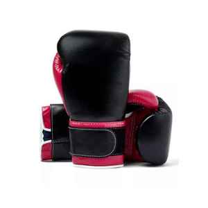 Professional High Quality Leather Boxing <b>Gloves</b> Breathable <b>Moisture</b> Wicking Adjustable Hook Loop Closure Wrist Strap for Youth - Product Image 4