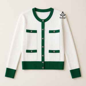 HMR Griego Alfa |   Kapa |   Chaqueta Universitaria de Invierno Personalizada para Mujer, Ecológica, Bordada, con Cierre de Botones Acrílicos, Estilo Vintage - Product Image 1