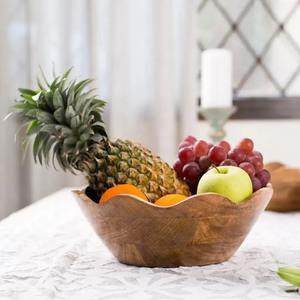 Tazón de Madera Moderno Hecho a Mano, Tazones Redondos de Madera de Acacia para Ensaladas y Frutas, Vajilla de Madera Natural al por Mayor - Product Image 4