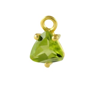 Pendentif Breloque Vintage pour Enfants en Argent Sterling 925 avec Pierre Solitaire Péridot, Pierre de Naissance d'Août - Product Image 4