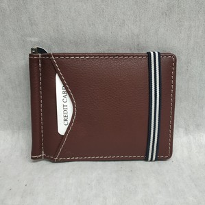 Genuine Leather Money Clip ID <b>Card</b> <b>Holder</b> <b>Wallet</b> Personalized Custom Logo Business Promotional Gifts RFID Feature India Supply - Product Image 5