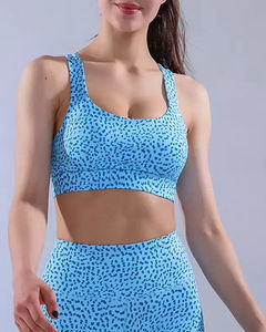 Conjunto de Yoga de 2 Piezas sin Costuras para Mujer, Leggings de Cintura Alta, Sujetador Deportivo, Chaqueta Ligera, Ropa de Gimnasio, Precio al por Mayor - Product Image 5