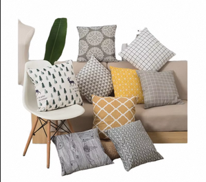 ปลอกหมอนโพลีเอสเตอร์ทรงสี่เหลี่ยมพิมพ์ลายโรตารี่ ลายทะเลและลายจุด สำหรับใช้ในบ้านและโรงแรม - Product Image 1