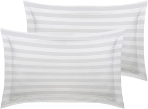 Ensemble de linge de lit d'hôtel à rayures blanches en microfibre, tissu de qualité supérieure, doux et confortable, drap de lit pour l'hôtellerie, fournisseur en gros - Product Image 5