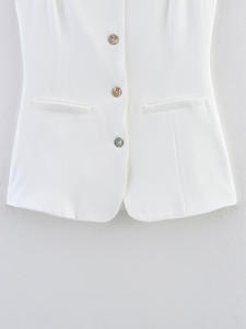 Chaleco para Mujer al por Mayor, Color Personalizado, Cierre con Cinturón, Tirantes Finos, Diseño Básico, Trajes Casuales, Resistente al Viento, Transpirable - Product Image 5