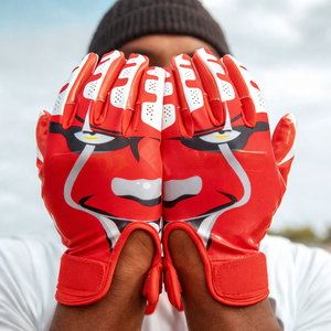 Guantes de Receptor de Fútbol Americano con Diseño Gráfico Personalizado, Palma de Alto Agarre para Pedidos de Equipo, Fabricación OEM - Product Image 2