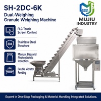 Machine de pesage et d'emballage granulaire pour sacs en papier chimique avec deux trémies de pesage pour paquets de 500 à 6000 g SH-2DC-6K