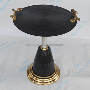 Modern Round <b>Aluminium</b> <b>Table</b> with Handle Eco-friendly Casting Design Stylish for Living Room & Hotel Use - Product Image 2