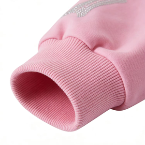 Sudadera con Capucha Personalizable para Mujer, Invierno, Transpirable, Tejida, Casual, Antiarrugas, Antibolitas, Ecológica, con Estampado de Pedrería en la Parte Delantera - Product Image 4