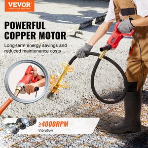 Vibratore Elettrico Portatile per Calcestruzzo da 800W, 13000 VPM, con Asta da 2m, Strumento Vibrante Porta Power per Calcestruzzo - Product Image 2