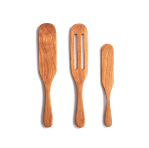 Ensemble de spatules en bois d'acacia personnalisées à long manche, ustensiles de cuisine écologiques en bois pour la cuisson et la pâtisserie, vente en gros - Product Image 6