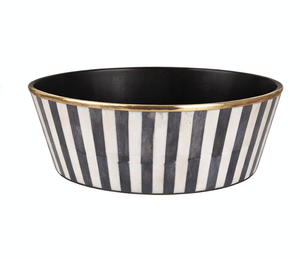 Tazón de Servir Moderno a Rayas de Resina Pulida Hecho a Mano, Ecológico, Apto para Lavavajillas, Personalizable - Product Image 4
