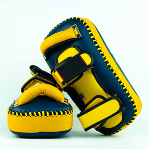 Professional Boxing Thai Pads Curved MMA Striking <b>Shield</b> with Reinforced Straps for Taekwondo Training - Product Image 1