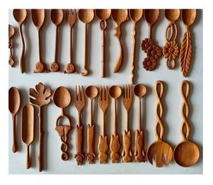 Couverts en forme de coeur en bois d'acacia d'usine pour la cuisson en remuant et en servant dans la cuisine ou le restaurant à la maison - Product Image 3
