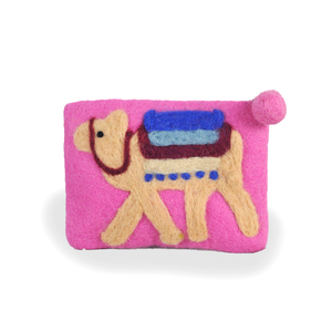 Cartera hecha a mano en Nepal para mujer, hecha a mano con lana de Nueva Zelanda, un encantador diseño de camello, atractivo, elegante y a la moda - Product Image 5